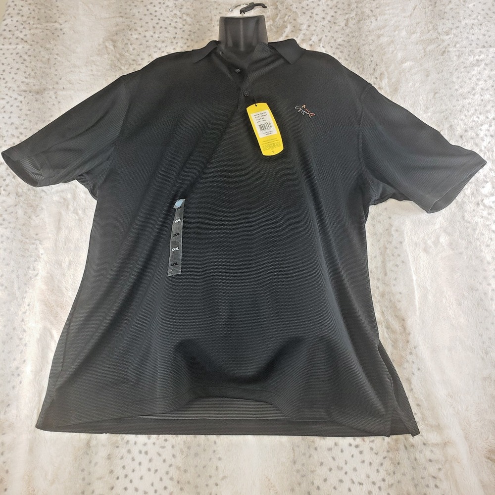 New Greg Norman Men's Sz 3XL TTG Pique Quarter Button Shark Golf Polo